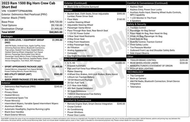 Certified 2023 RAM 1500 Big Horn AWD/4WD image 32