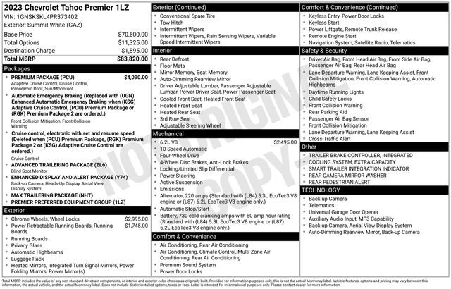 Used 2023 Chevrolet Tahoe Premier w/ Premium Package AWD/4WD image 5