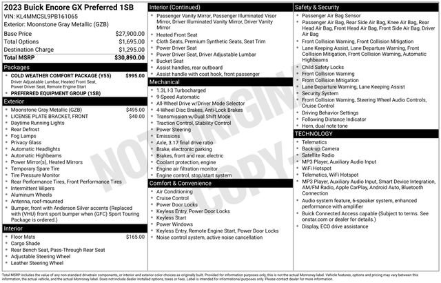 Certified 2023 Buick Encore GX Preferred w/ Cold Weather Comfort Package AWD/4WD image 7