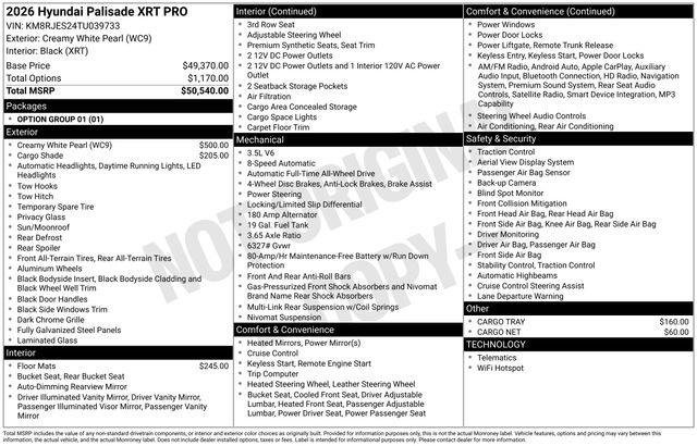 New 2026 Hyundai Palisade XRT Pro image 4