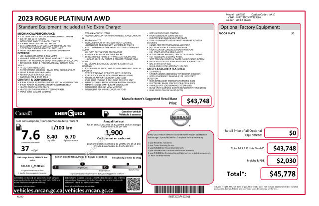 Used 2023 Nissan Rogue Platinum AWD/4WD image 48