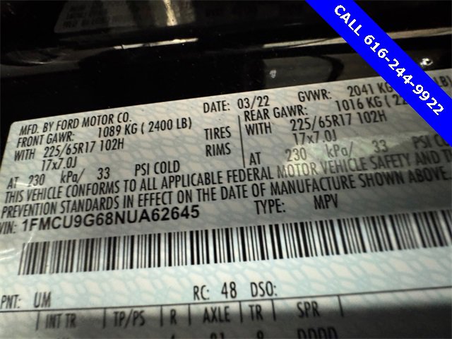 Used 2022 Ford Escape SE w/ Cold Weather Package image 25