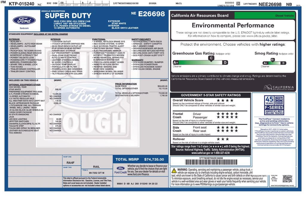 Used 2022 Ford F250 Lariat w/ Black Appearance Package AWD/4WD image 9