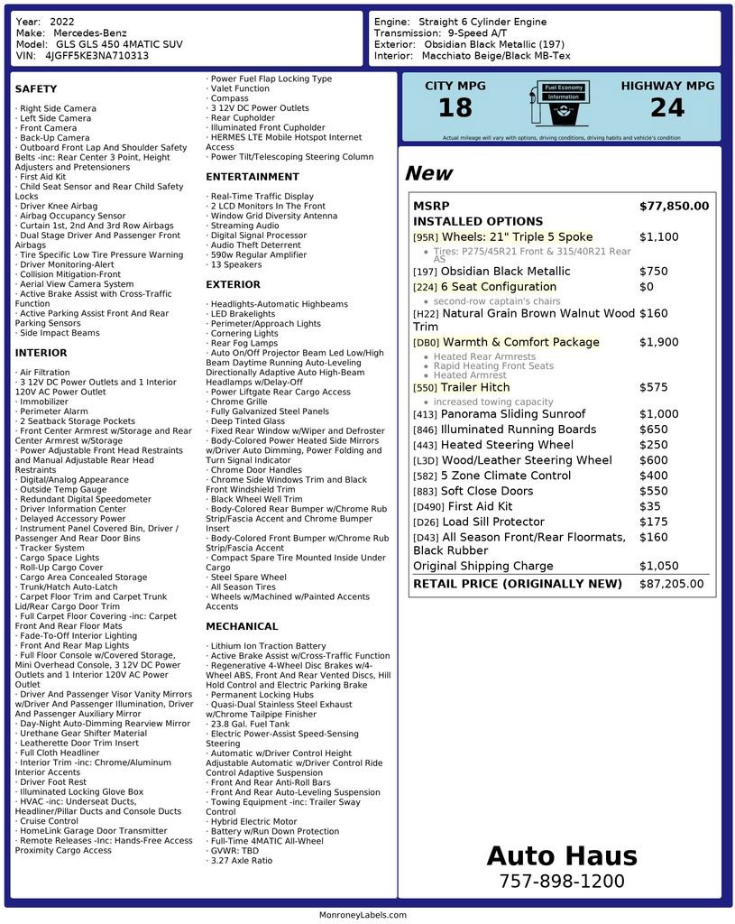 Used 2022 Mercedes-Benz GLS 450 4MATIC w/ Warmth & Comfort Package image 3