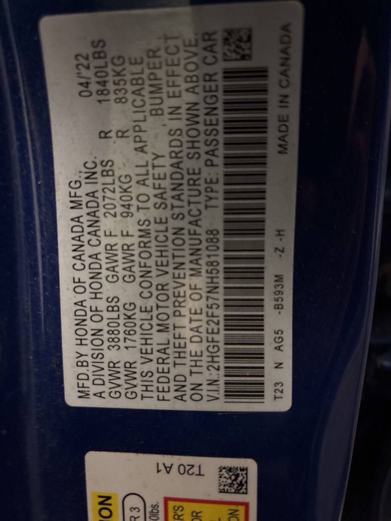 Used 2022 Honda Civic Sport image 11