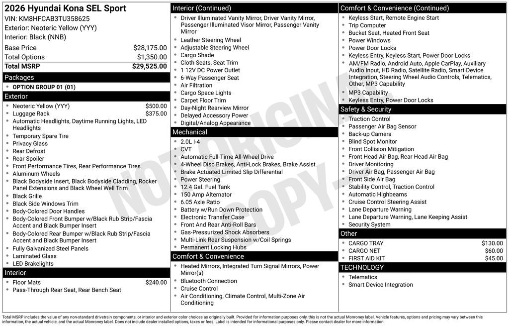 New 2026 Hyundai Kona SEL Sport image 35