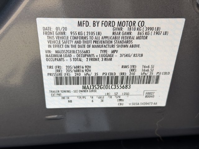 Used 2020 Ford EcoSport SE w/ SE Convenience Package FWD image 28