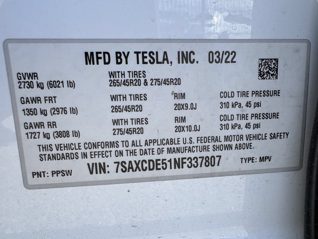 Used 2022 Tesla Model X AWD/4WD image 6
