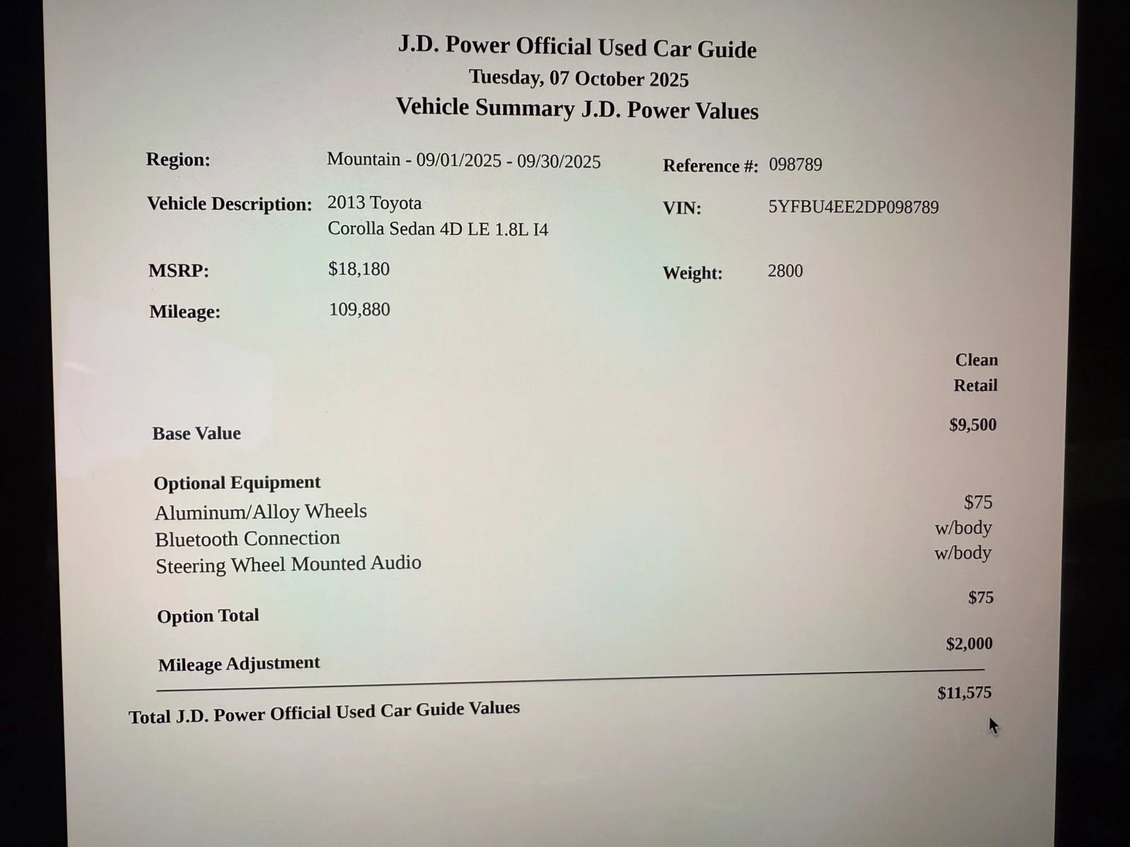 Used 2013 Toyota Corolla LE Special Edition image 2