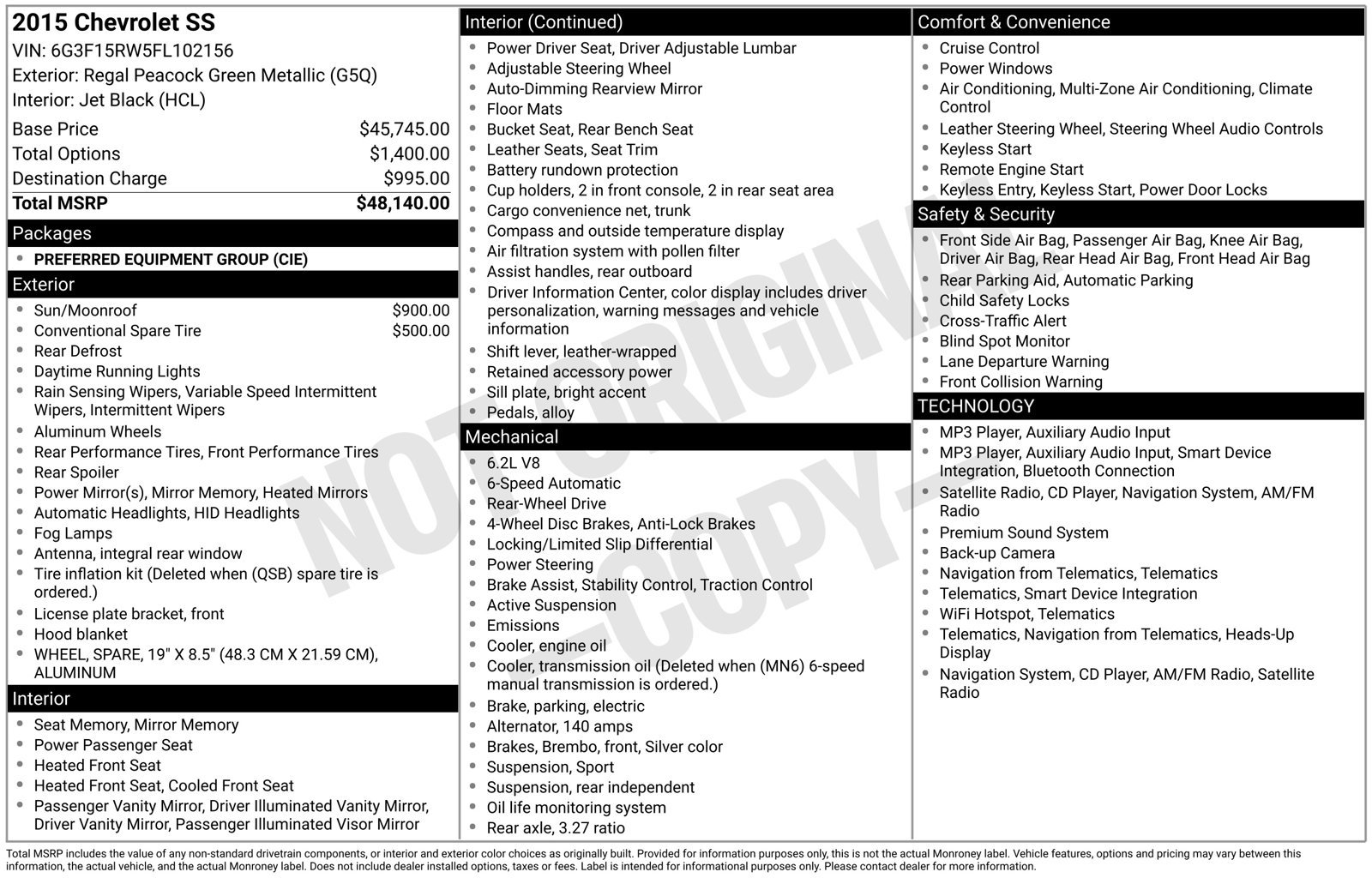 Used 2015 Chevrolet SS RWD image 35