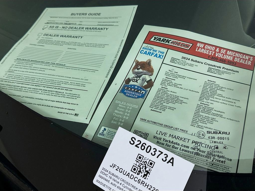 Certified 2024 Subaru Crosstrek 2.0i Premium AWD/4WD image 13