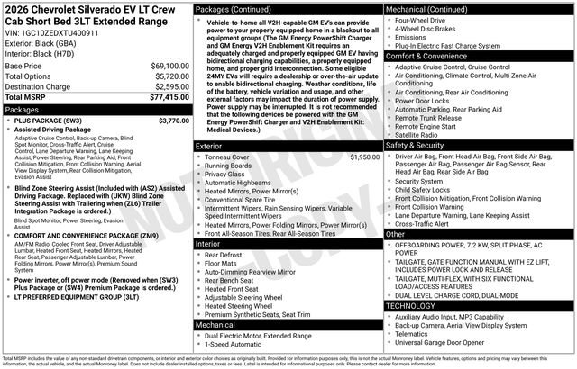 Used 2026 Chevrolet Silverado EV LT w/ Plus Package AWD/4WD image 45