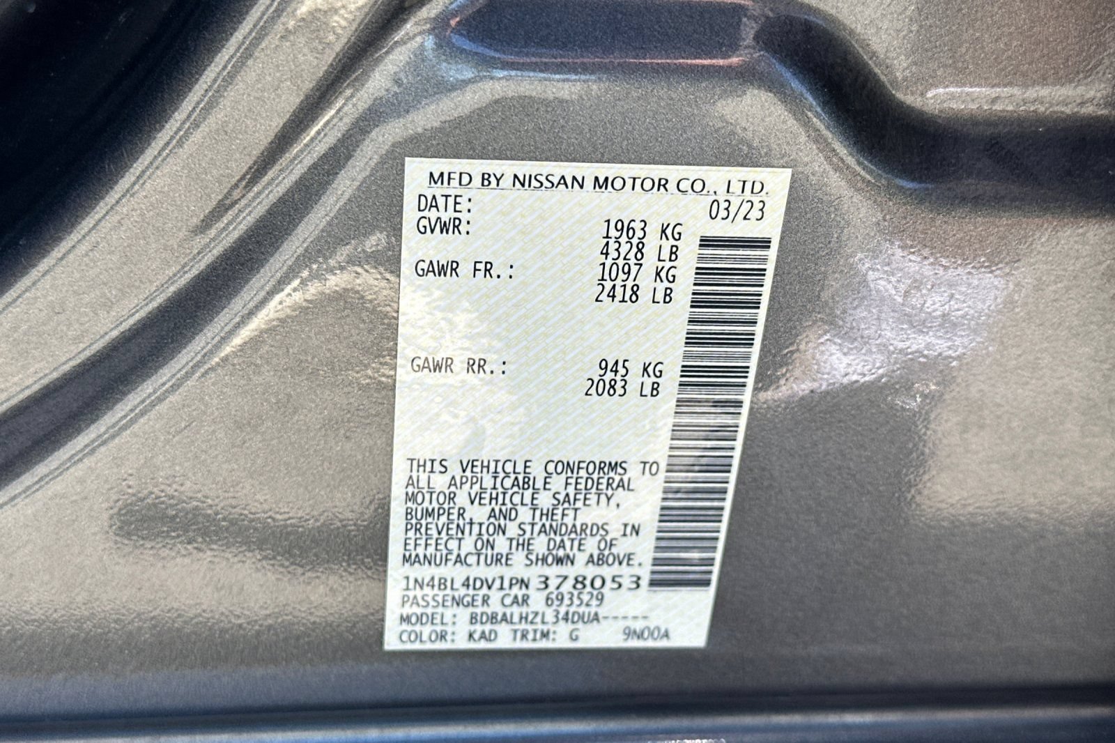 Used 2023 Nissan Altima 2.5 SV FWD image 28