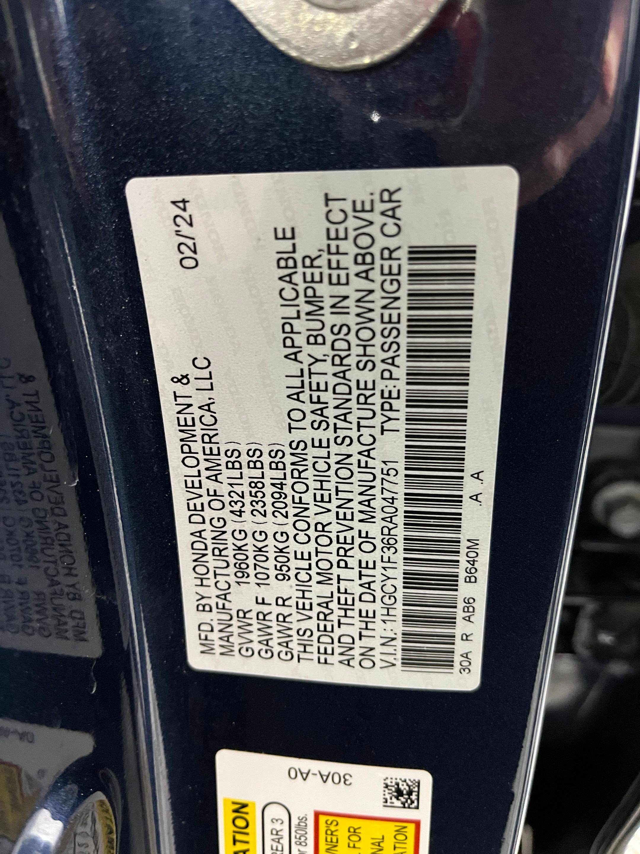 Used 2024 Honda Accord EX image 18