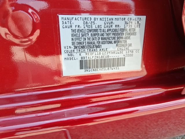 Certified 2025 Nissan Versa SV w/ Trunk Package FWD image 22