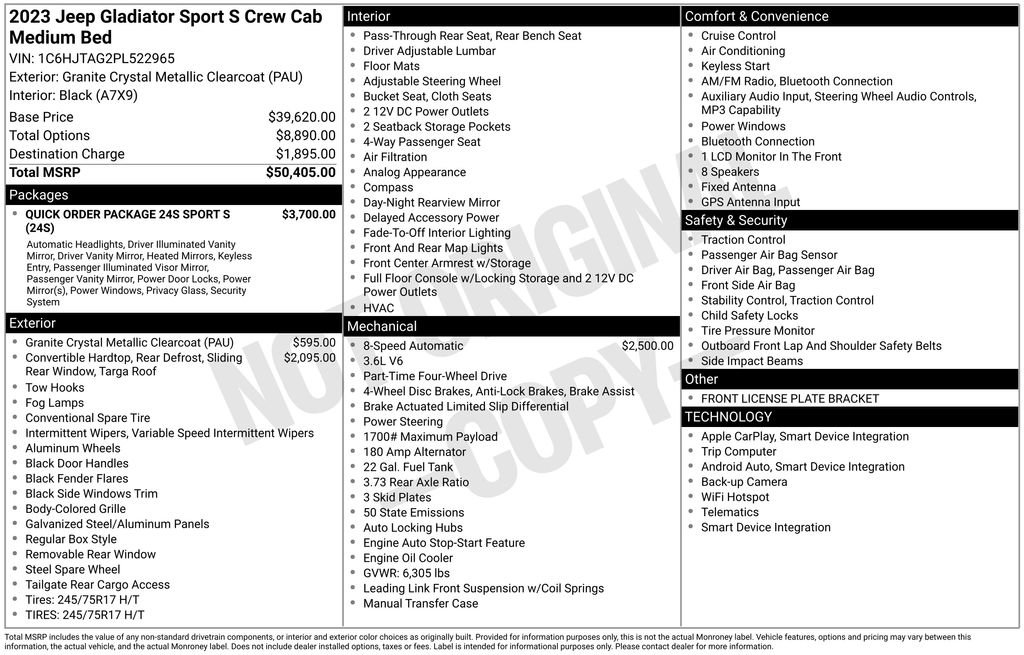 Used 2023 Jeep Gladiator Sport image 28