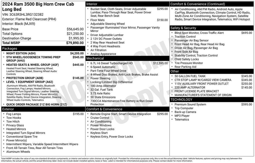 Used 2024 RAM 3500 Big Horn w/ Night Edition image 23