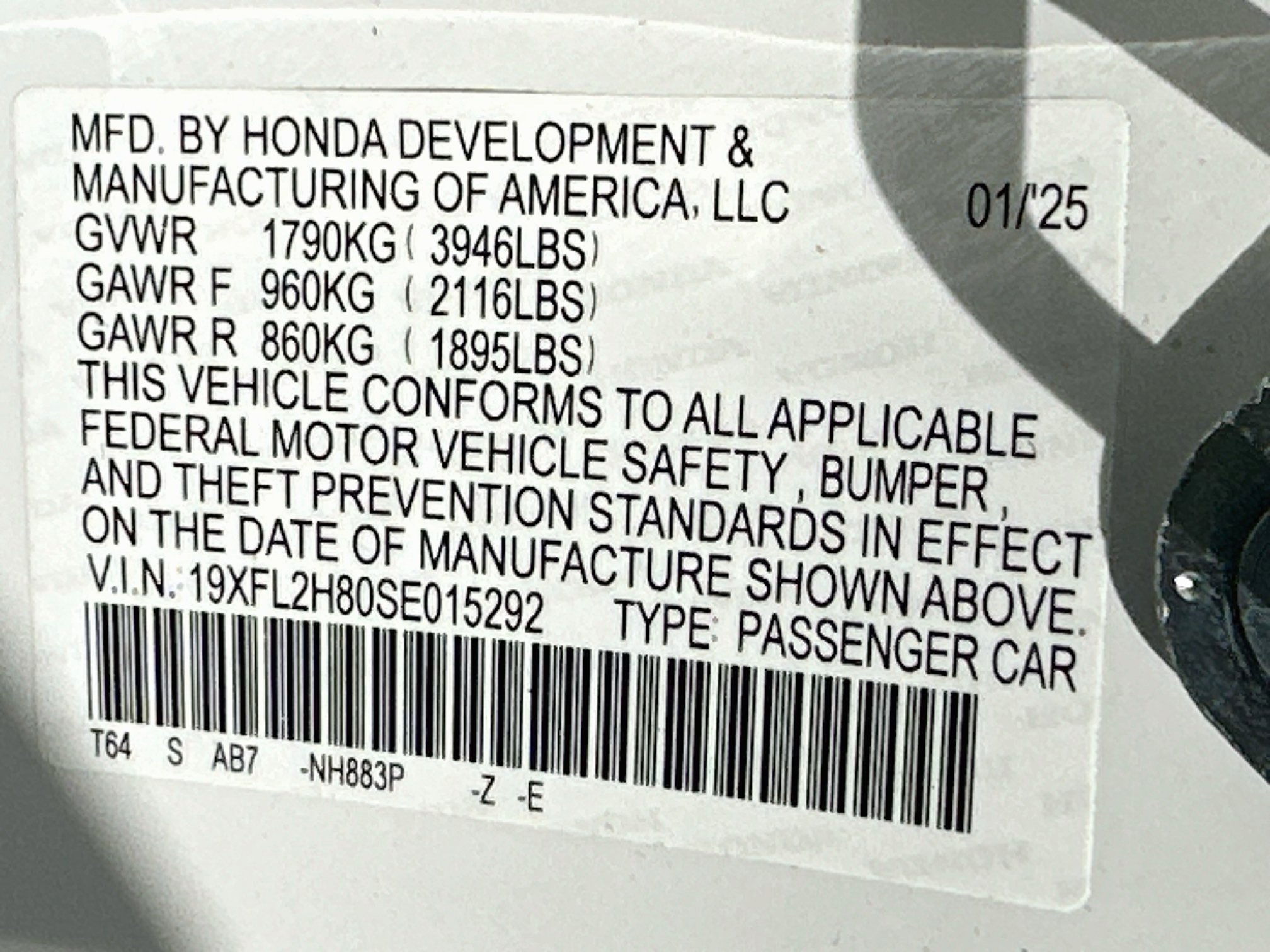 Used 2025 Honda Civic Sport image 12