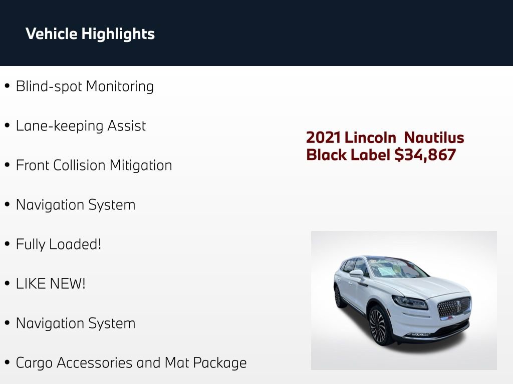 Used 2021 Lincoln Nautilus Black Label w/ Class II Trailer Tow Package AWD/4WD image 4