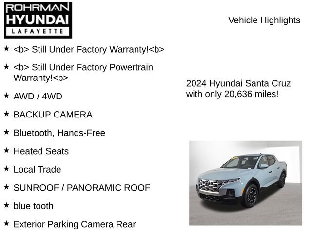 Used 2024 Hyundai Santa Cruz SEL AWD/4WD image 7