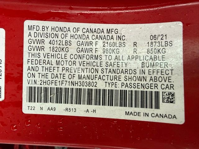 Certified 2022 Honda Civic EX image 19