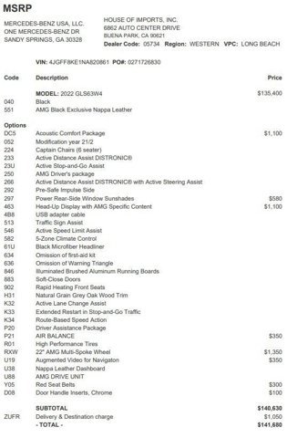 Certified 2022 Mercedes-Benz GLS 63 AMG 4MATIC image 4