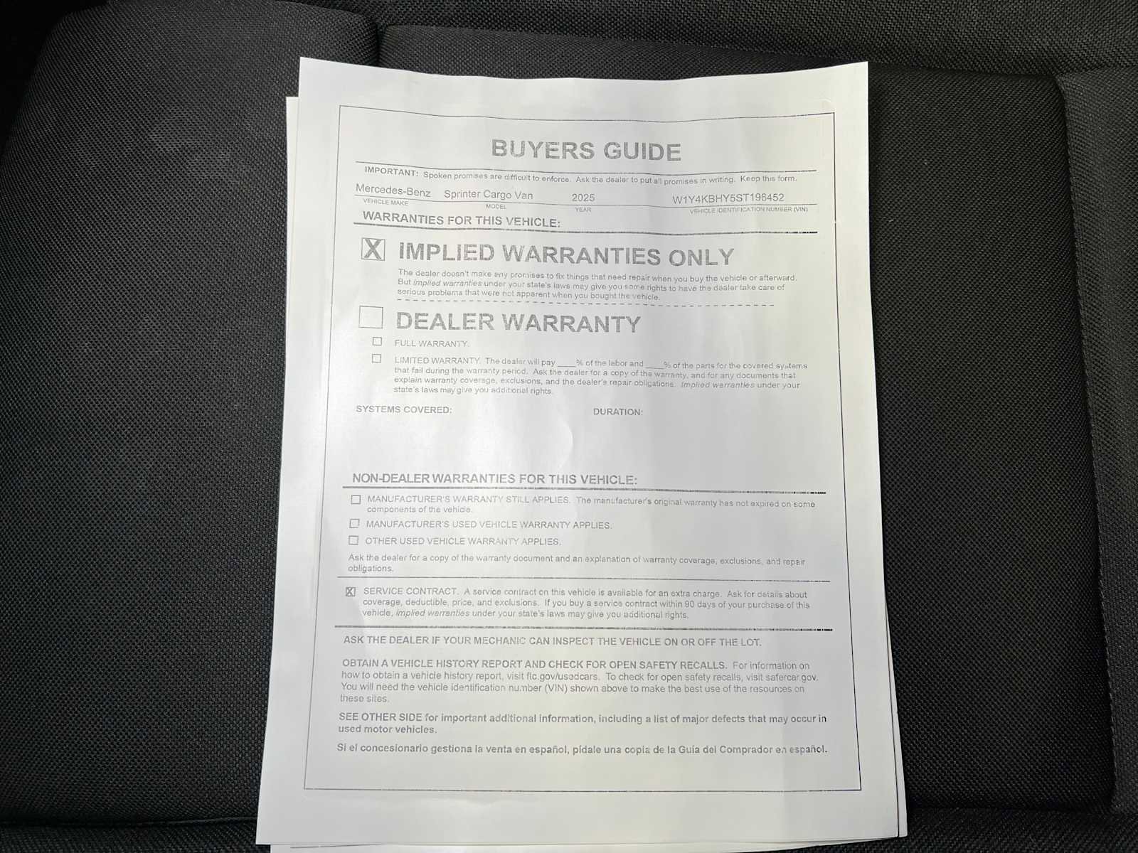 Used 2025 Mercedes-Benz Sprinter 2500 image 38