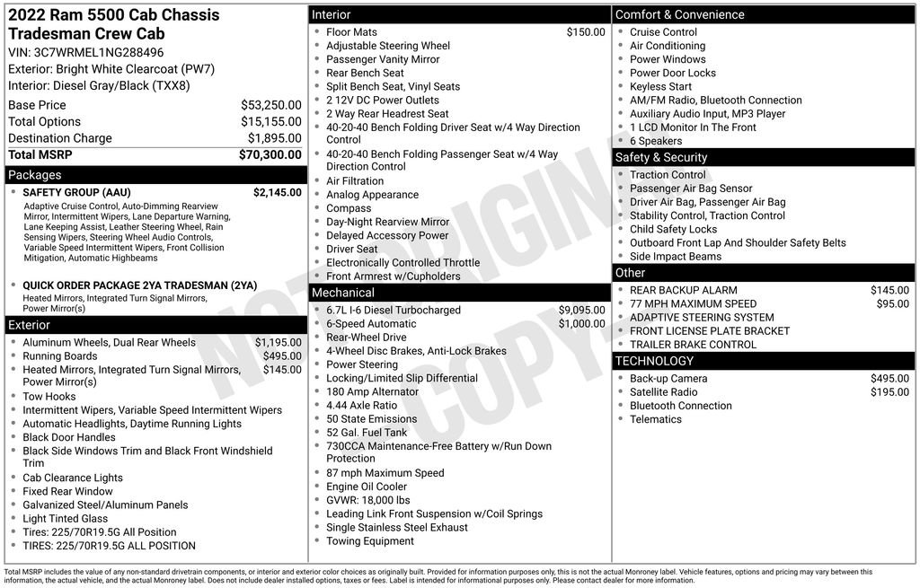 Used 2022 RAM 5500 Tradesman w/ Safety Group image 9