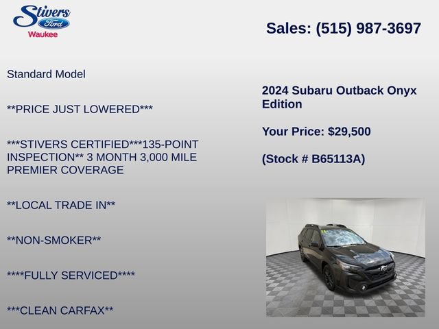 Used 2024 Subaru Outback Onyx Edition AWD/4WD image 8