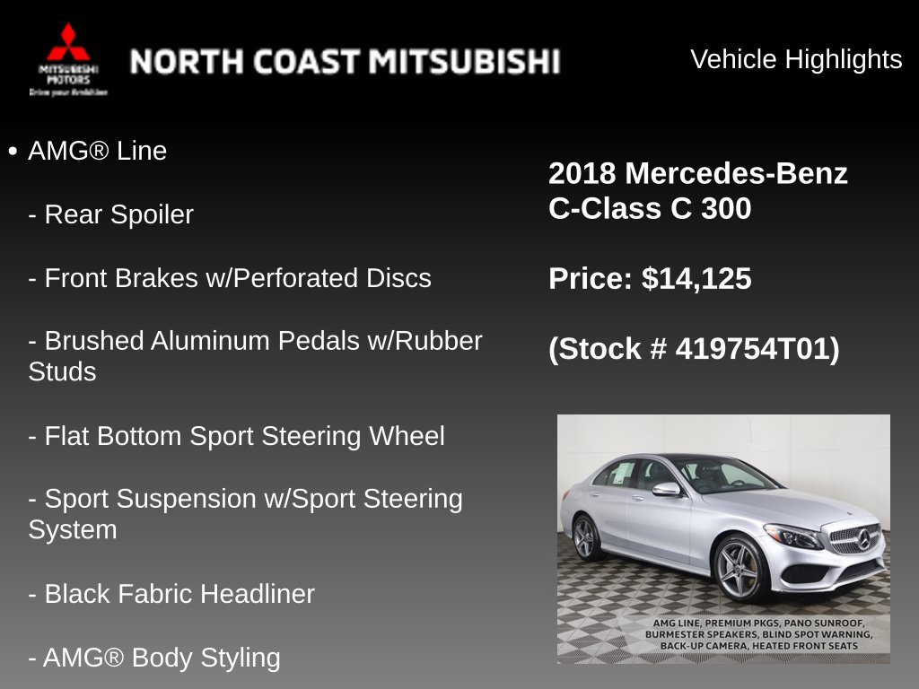 Used 2018 Mercedes-Benz C 300 4MATIC Sedan image 2