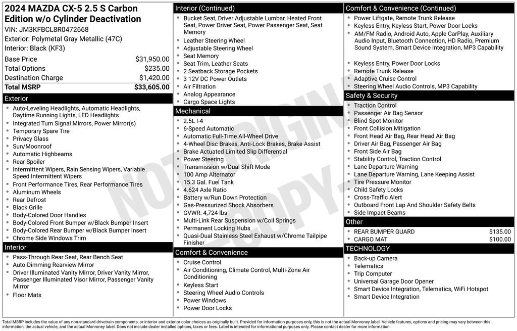 Used 2024 MAZDA CX-5 Carbon Edition image 35