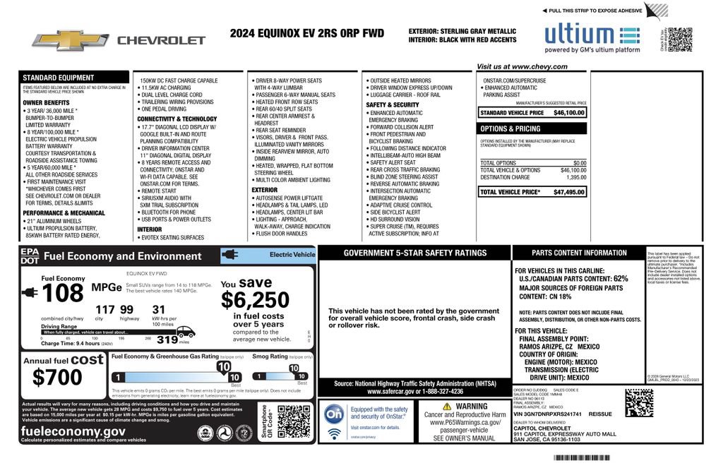 Used 2024 Chevrolet Equinox EV RS FWD image 3