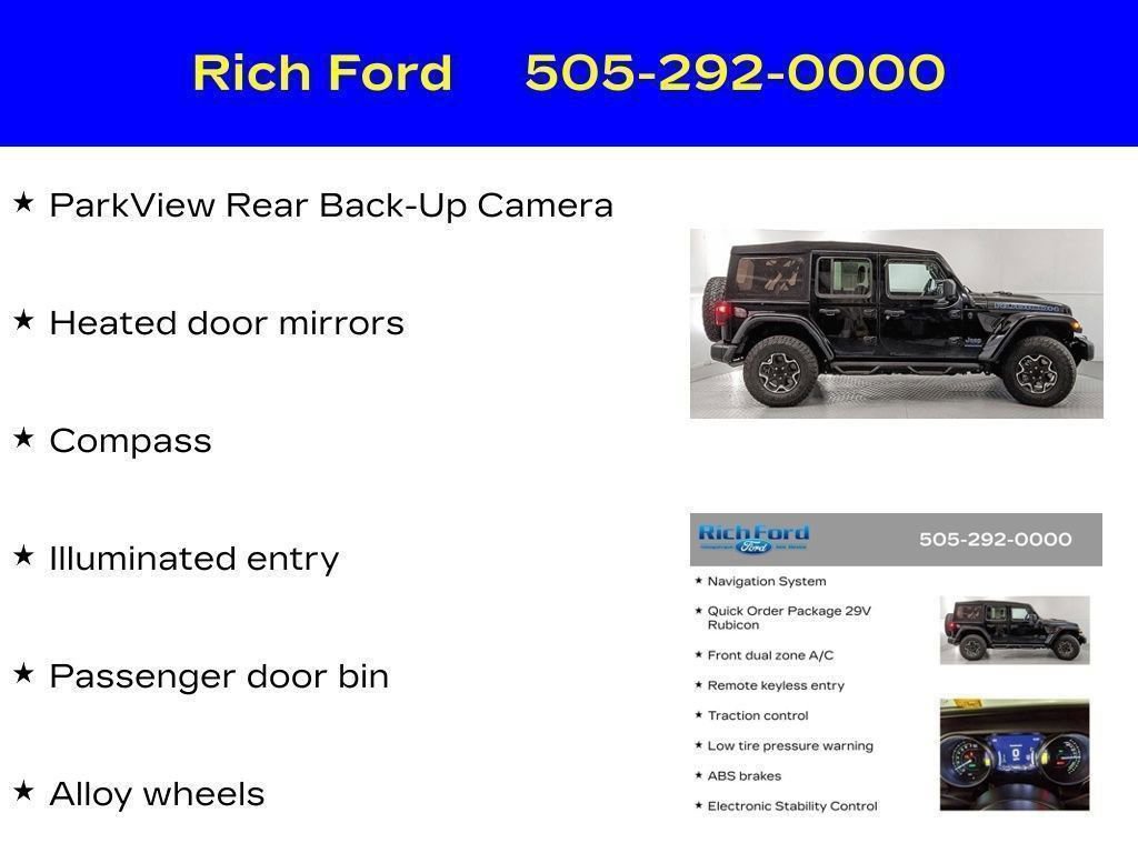 Used 2023 Jeep Wrangler Unlimited Rubicon 4xe AWD/4WD image 34