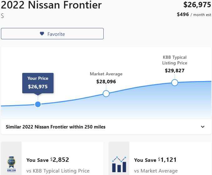 Used 2022 Nissan Frontier S w/ Technology Package AWD/4WD image 3