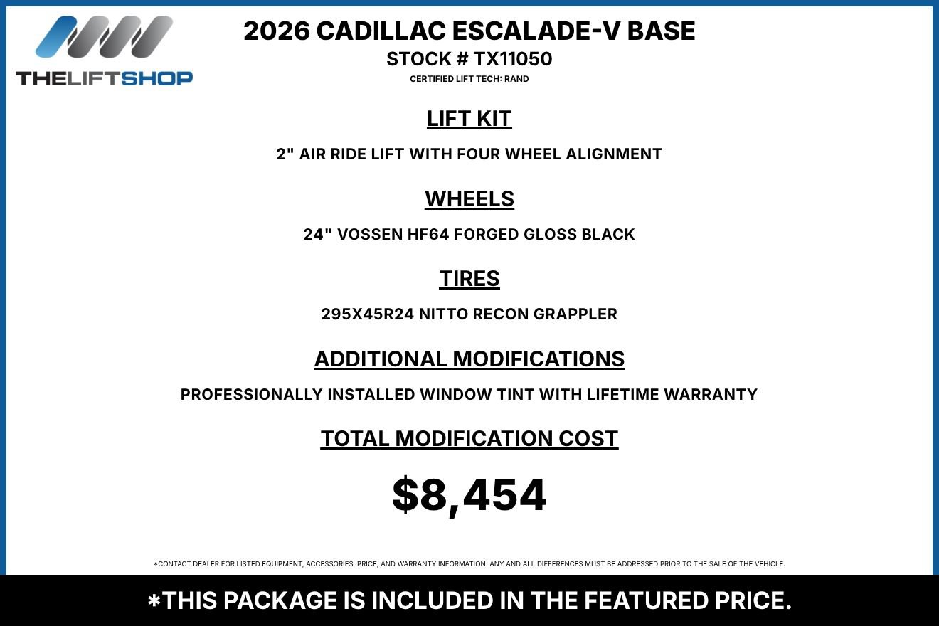 Used 2026 Cadillac Escalade V w/ LPO, ONYX Package AWD/4WD image 2