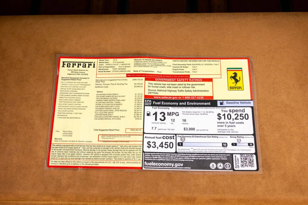 Certified 2019 Ferrari 812 Superfast RWD image 70