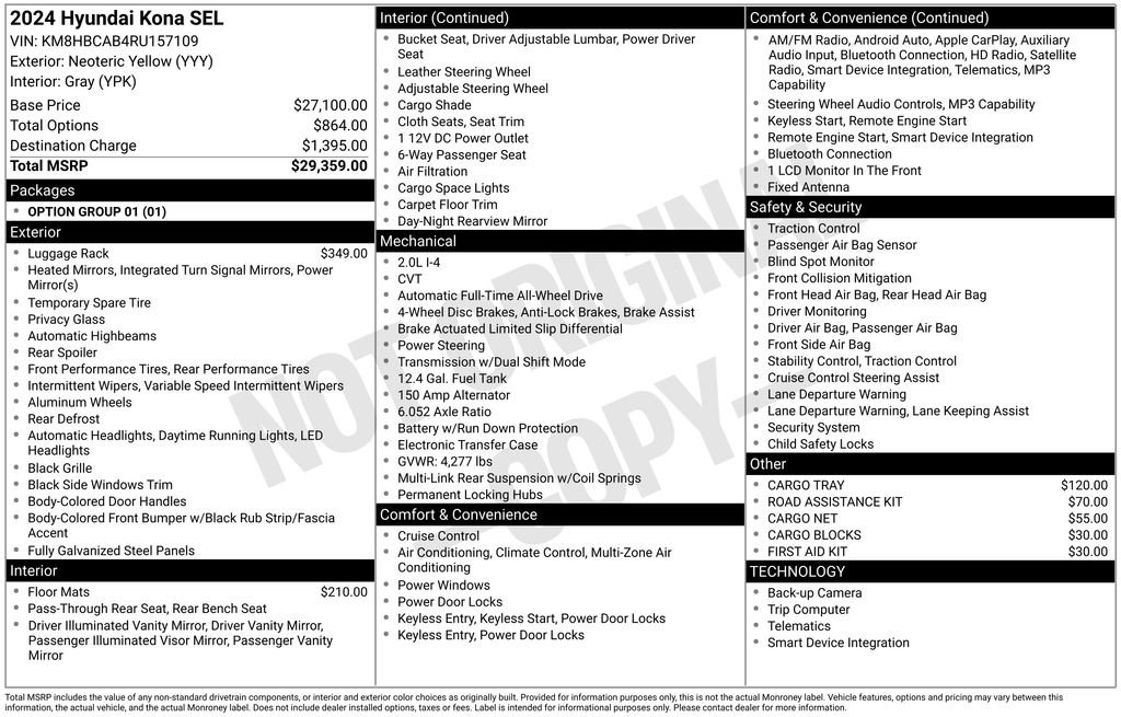 Certified 2024 Hyundai Kona SEL AWD/4WD image 5