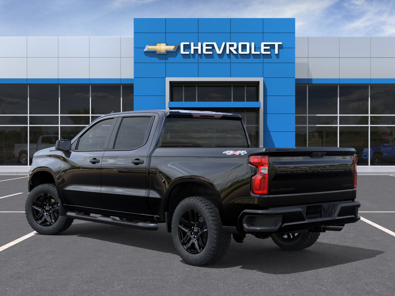 New 2026 Chevrolet Silverado 1500 Custom w/ Turbomax Blackout Package AWD/4WD image 3