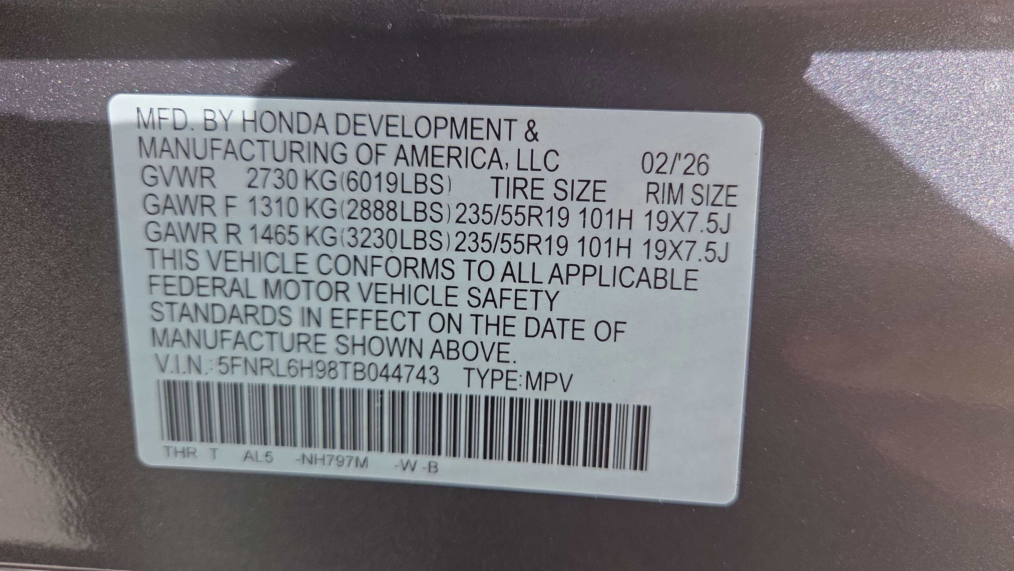 New 2026 Honda Odyssey Elite image 29