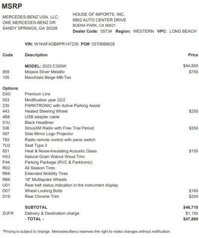 Certified 2023 Mercedes-Benz C 300 Sedan image 4