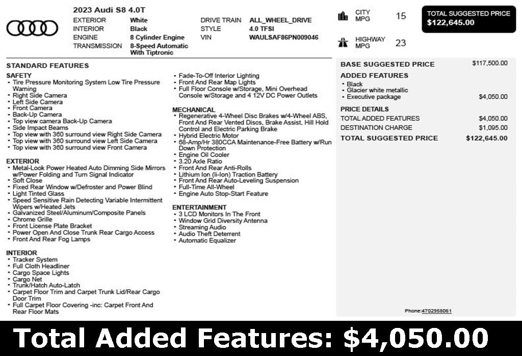 Used 2023 Audi S8 image 3