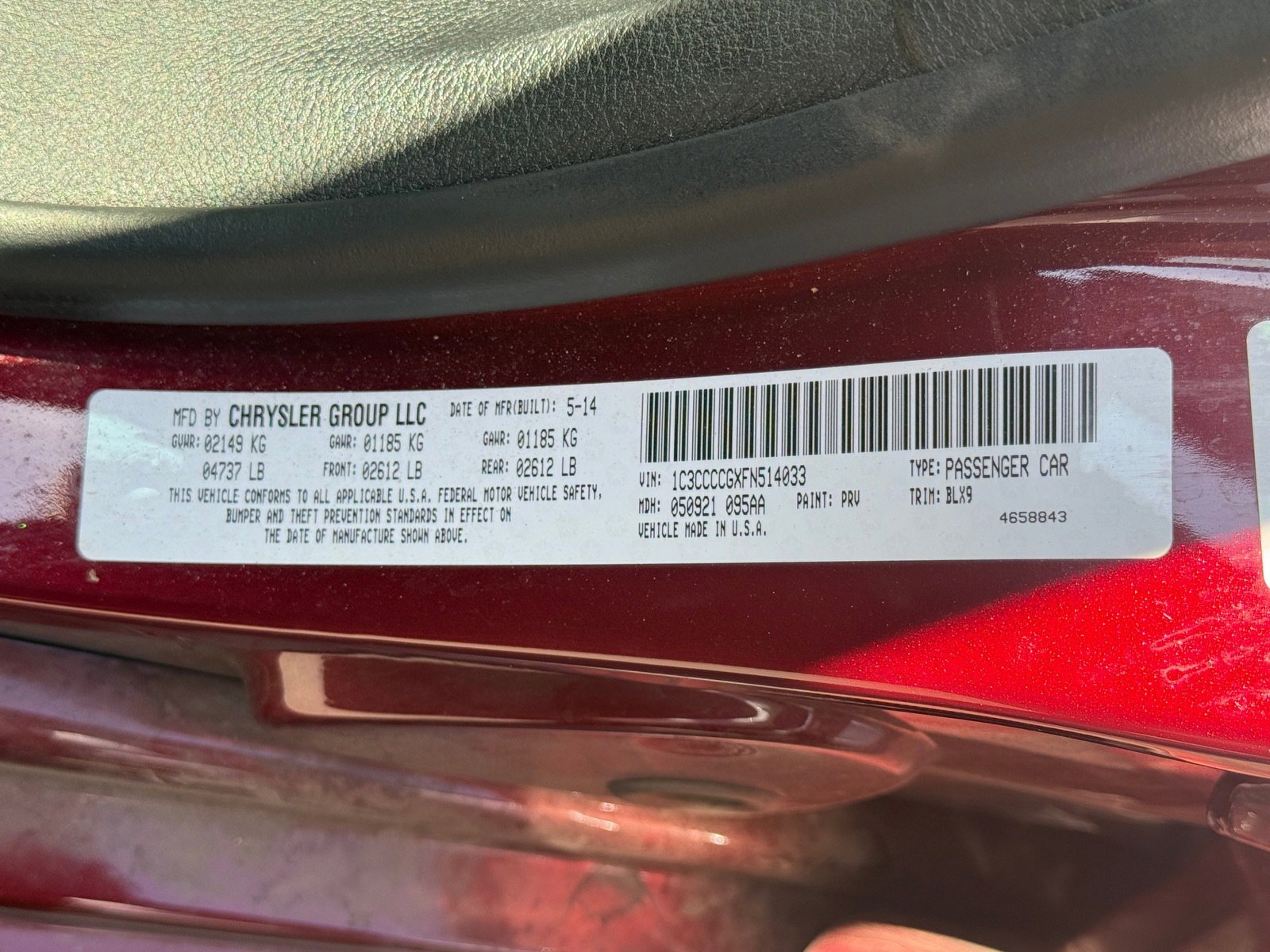 Used 2015 Chrysler 200 C w/ Navigation & Sound Group I FWD image 9