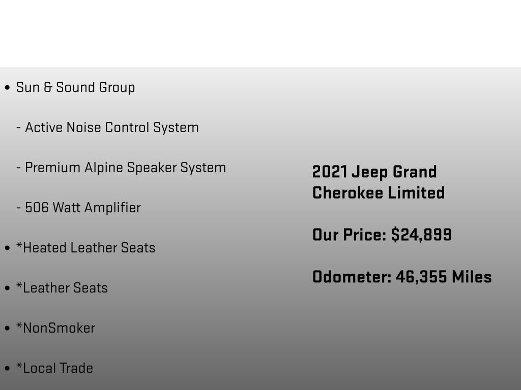 Used 2021 Jeep Grand Cherokee Limited w/ Sun & Sound Group AWD/4WD image 12