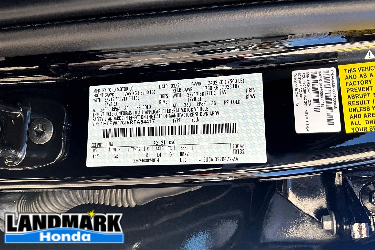 Used 2024 Ford F150 Raptor w/ Equipment Group 803A Raptor R AWD/4WD image 36