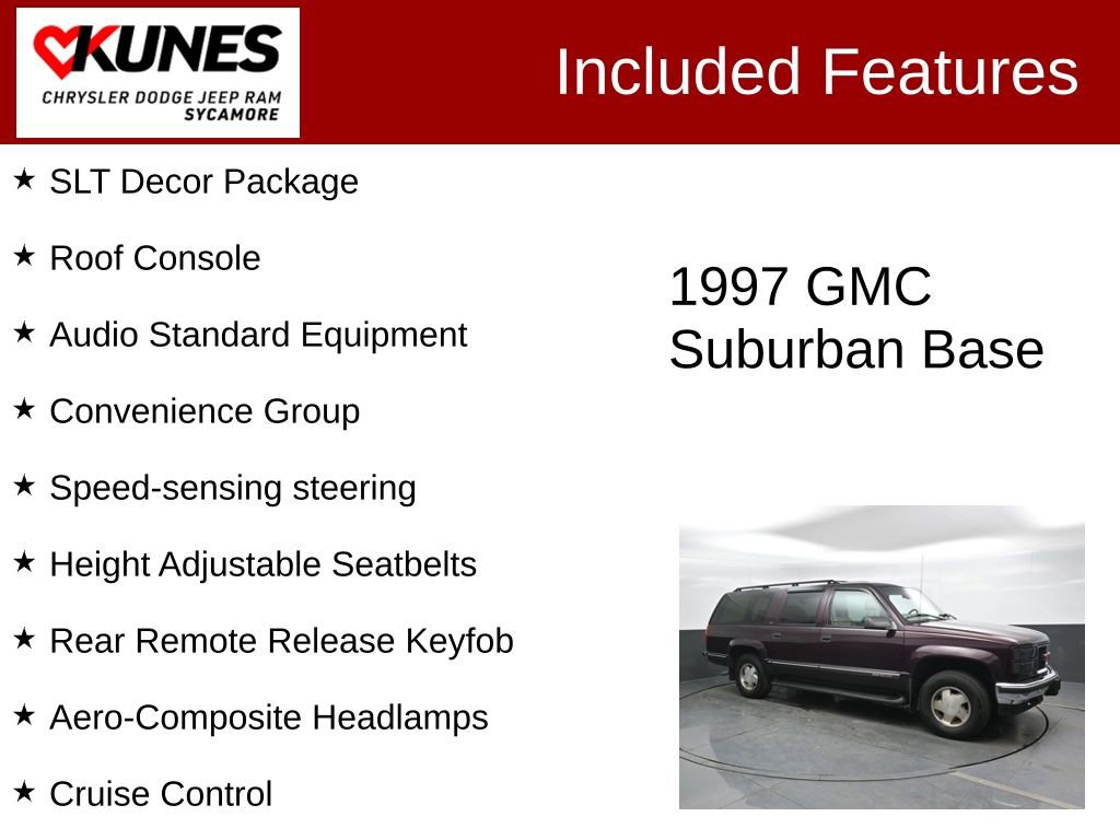 Used 1997 GMC Suburban 4WD w/ Marketing Opt Pkg 3 image 3