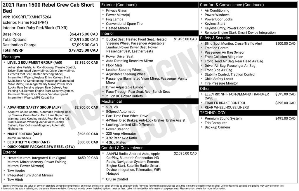 Used 2021 RAM 1500 Rebel w/ Level 2 Equipment Group AWD/4WD image 24