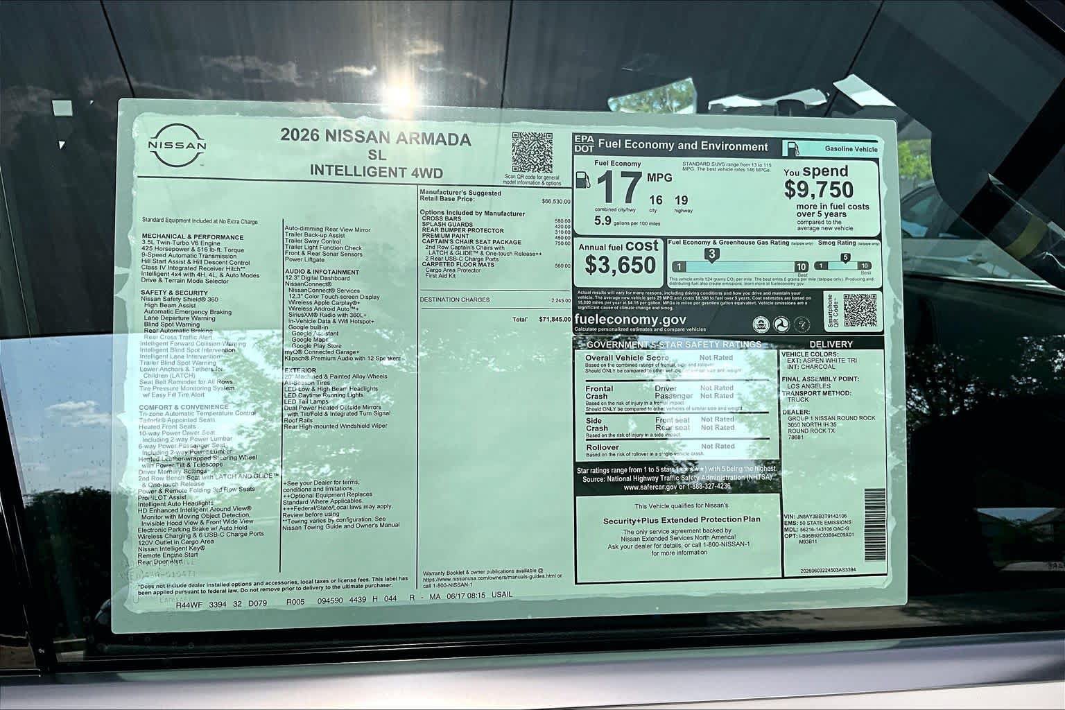 New 2026 Nissan Armada SL w/ Captain's Chari Seat Package AWD/4WD image 19
