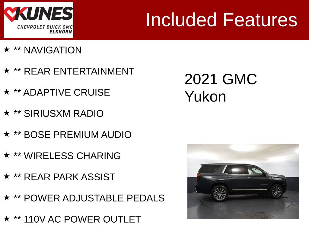 Used 2021 GMC Yukon Denali w/ Denali Ultimate Package AWD/4WD image 3