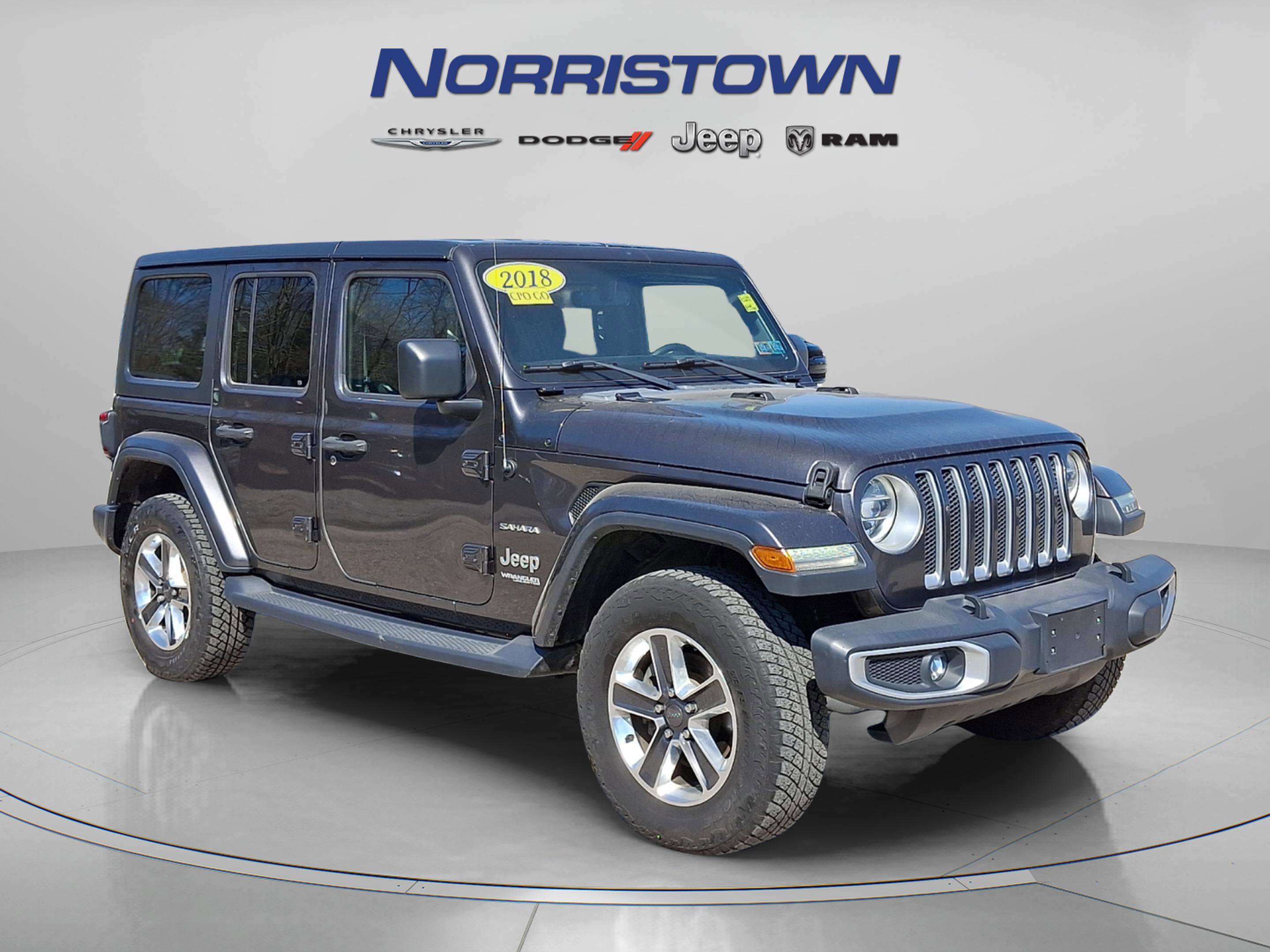 Certified 2018 Jeep Wrangler Unlimited Sahara image 1