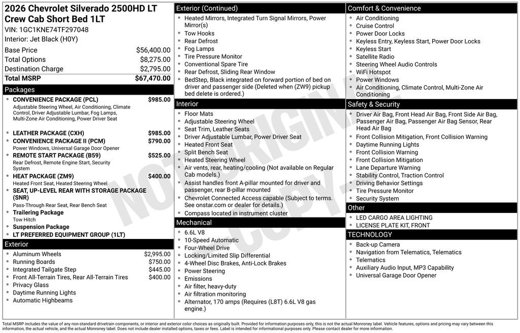 New 2026 Chevrolet Silverado 2500 LT w/ Leather Package AWD/4WD image 33